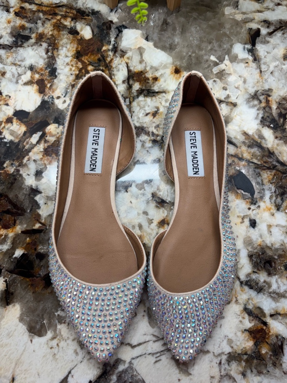 Steve Madden Elsie Crystal Pointed Toe Flats - Picture 9 of 9